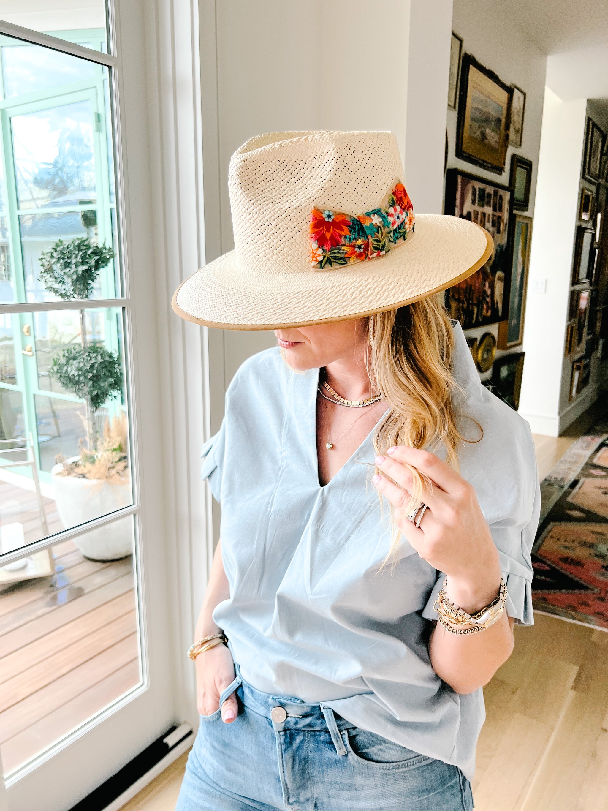 ? Freya Straw Hat in Plum ? Freya Straw Hats JULY SALE – Brooke Wright Designs main image 4